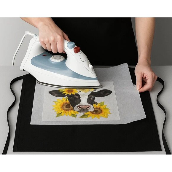 Pink Adjustable Apron with Pockets – Unisex Polyester Apron for Cooking, Crafts, - Picture 5 of 7